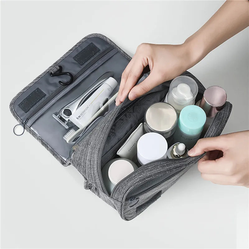 Conquiste a Organização e o Estilo com a necessaire vertical Cosmética Grande para Viagem!