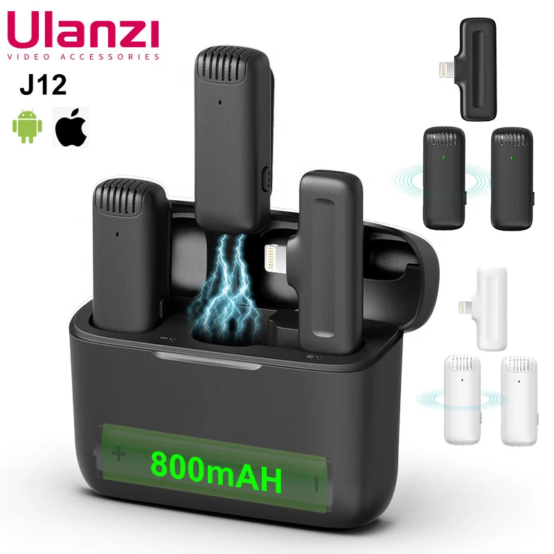 Ulanzi J12, microfone lapela sem fio - Tenha seu Sistema de gravação profissional gastando pouquissimo