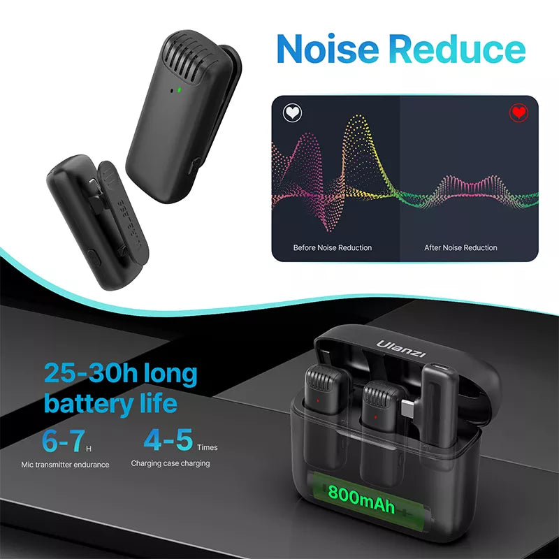 Ulanzi J12, microfone lapela sem fio - Tenha seu Sistema de gravação profissional gastando pouquissimo